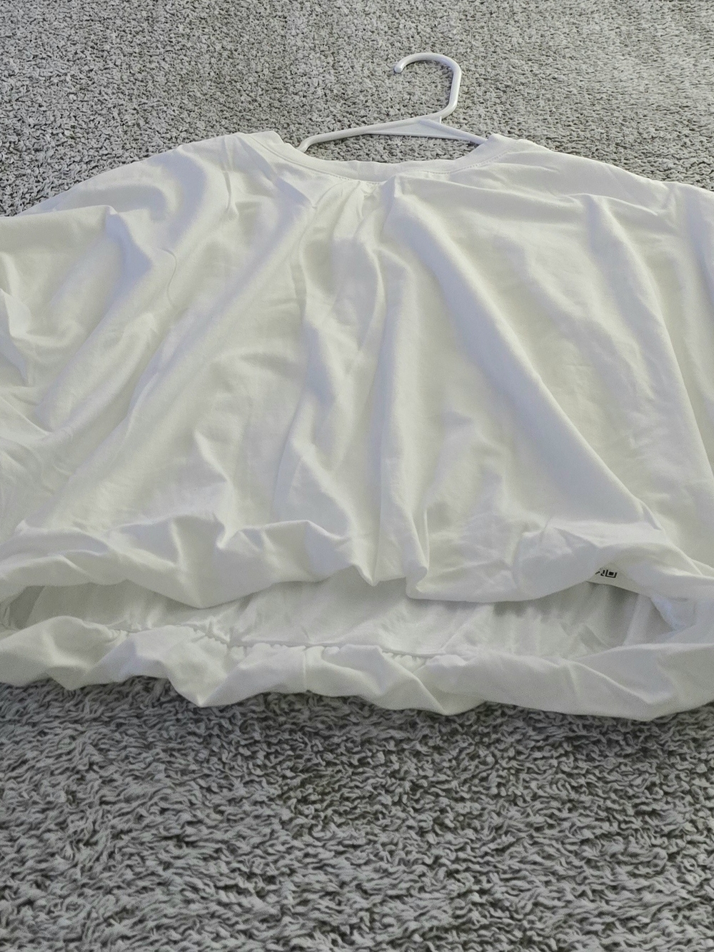 White Women's Elastic Hem Skirt